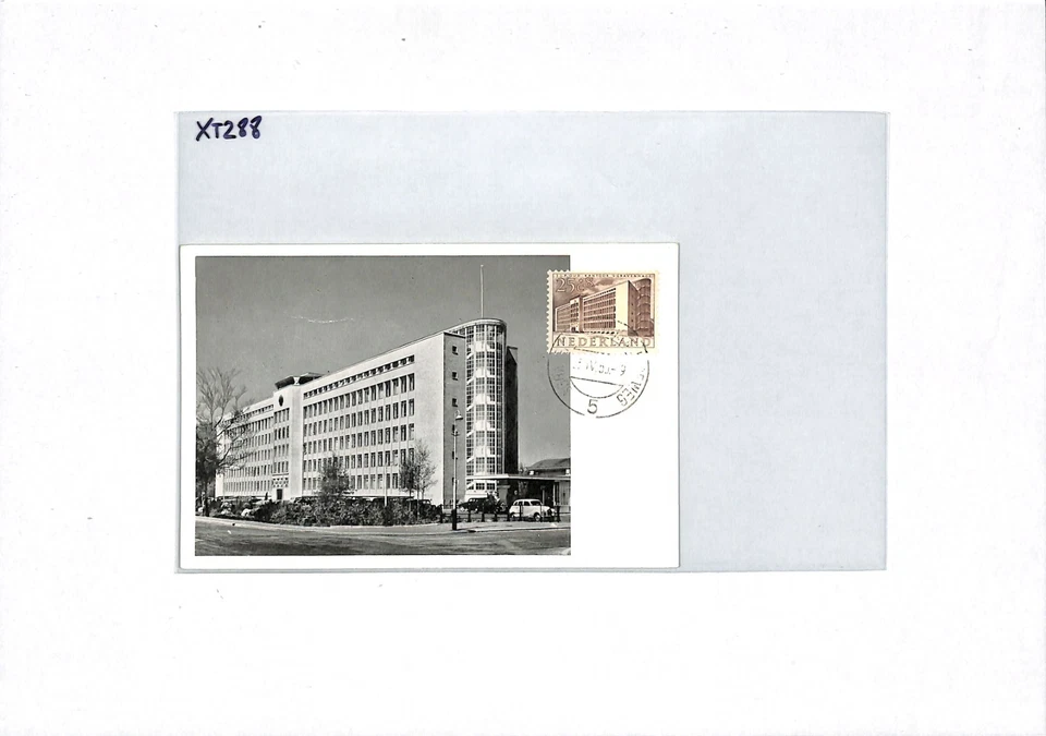 NETHERLANDS 1955 FDC Postcard MAXI-CARD Office 25c SHELL Building Hague XT288 - Image 4 of 4