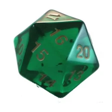Emerald D20Count Down Large 55mm (1), Green