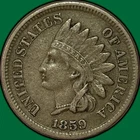 1859 Indian Head Cent Extremely Fine XF Coin #36559