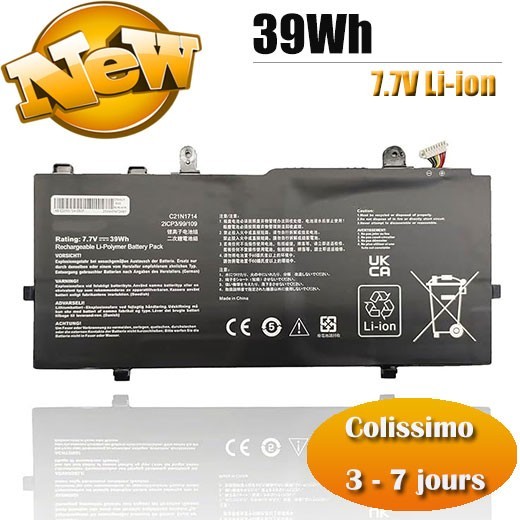 Batterie C21N1714 compatible ASUS VivoBook Flip 14 TP401 39Wh