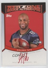 2010 Topps Red Zone Rookie Auto 100/100 Golden Tate #RZRA-GT Auto 0c6