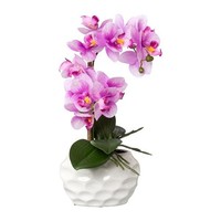 artplants Kunst Phalaenopsis Orchidee Ginert, Keramiktopf, Helllila, 35Cm