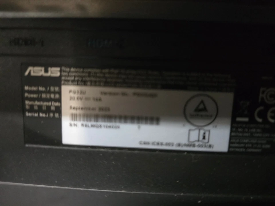 ASUS ROG Swift 32” 44Hz DSC, UHD (3840 x 2160)  4K HDR Gaming Monitor - Image 3 of 4