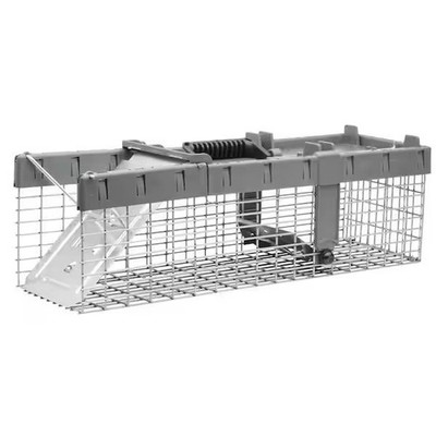 Small 1-Door Humane Catch-and-Release Live Animal Cage Trap for Squirrel, Weasel