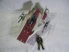 1997 Hasbro Star Wars Power Of The Force A-Wing Fighter With Pilot action figure