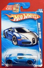 Hot Wheels 2010 Hot Auctions Bugatti Veyron In Satin Blue w/PR5 Wheels in Black