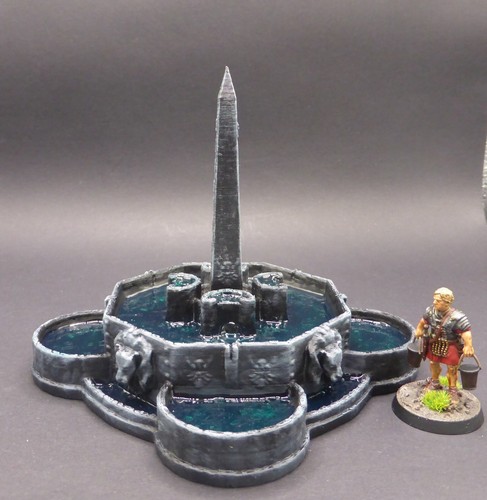 Fuente de Piedra Medieval 28mm Pintado Wargaming Paisaje Terreno - Imagen 5 de 9
