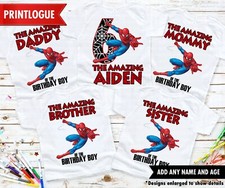 Spiderman Birthday Shirt, Spiderman Family Shirt, Superhero Matching Birthday