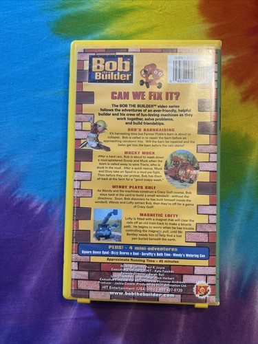 Bob The Builder Can We Fix It! VHS VCR Video Tape Movie Cartoon - Picture 3 of 10