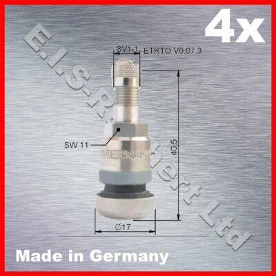 Alligator 512573 PKW-Metallventil 40MS SW11 ASC HT Transporterventil Metal valve