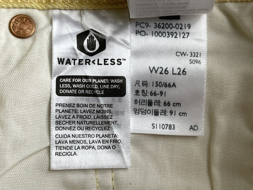 BNWT Levi’s 501 FRESH Original Cropped Jeans 26 x 26 Yellow Guaranteed Original - Picture 14 of 17