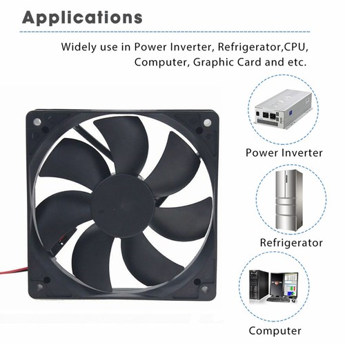 4/6PCS 120mm 2Pin 12V Cooling Fan Computer PC Case Cooler Brushless Silent Fan - Picture 17 of 29