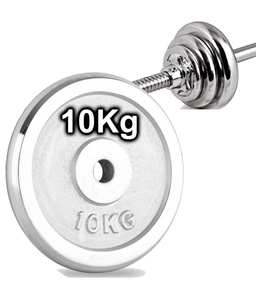 Disco Olimpico In Acciaio Piastra Pesi Per Bilanciere Manubri Da 10 Kg Palestra