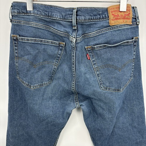 Levis 505 Jeans Gr. 38 Herren Straight Blau Mid Wash 36x30 High Rise Denim - Bild 4 von 6