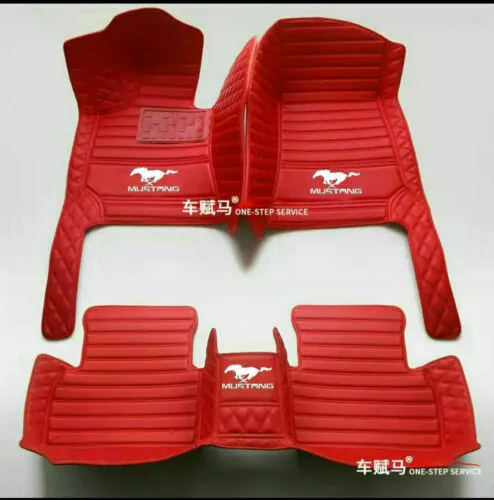 Fit For Ford Mustang 2005-2022 Custom Floor Mats Trunk Mats Waterproof Carpets - Picture 3 of 16