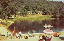 Lake Luzerne New York Painted Pony Ranch Waterf Vintage Postcard K95135