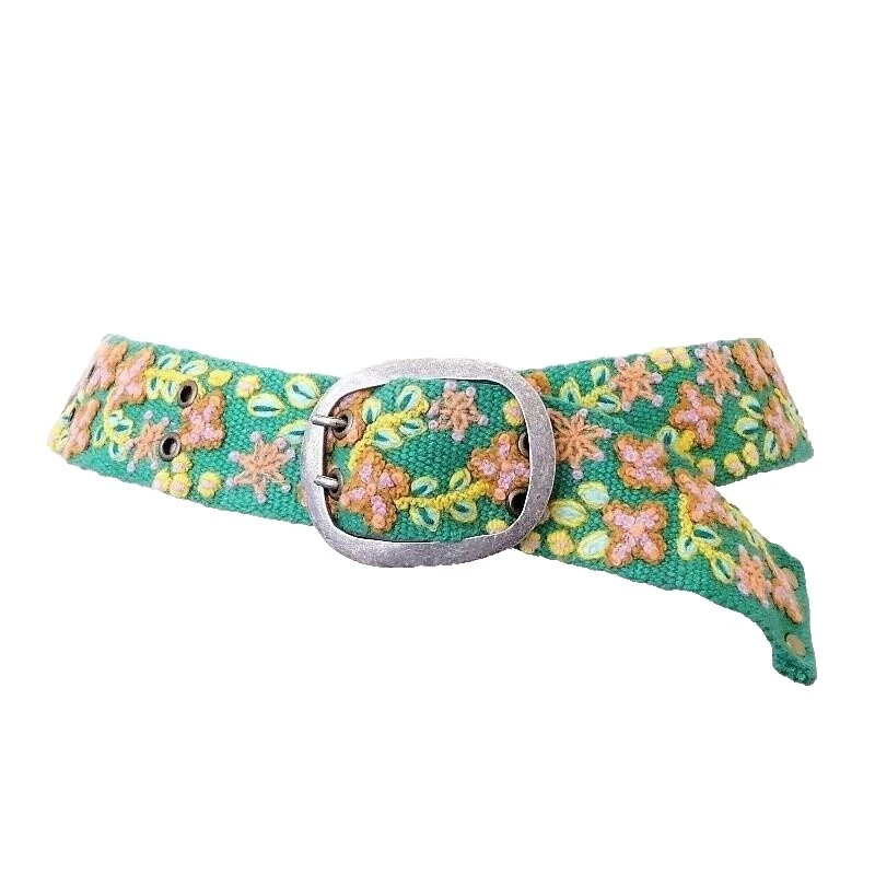 Floral 100% Wool Belts for Women