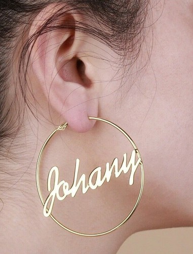 Personalised Hoop Earring With Name 