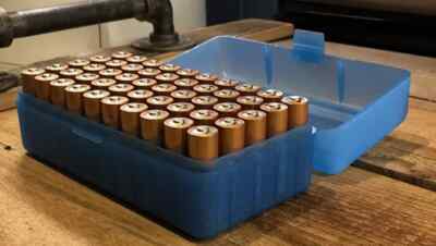 CASE Only MTM 50 Round Flip-Top Ammo Box WSSM 500 S&W (Blue) RSLD-50-24 NEW