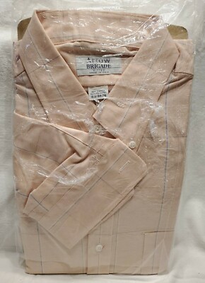 Arrow Brigade Mens Long Sleeve Dress Shirt Pink Striped Extra Large XL NEW NIP