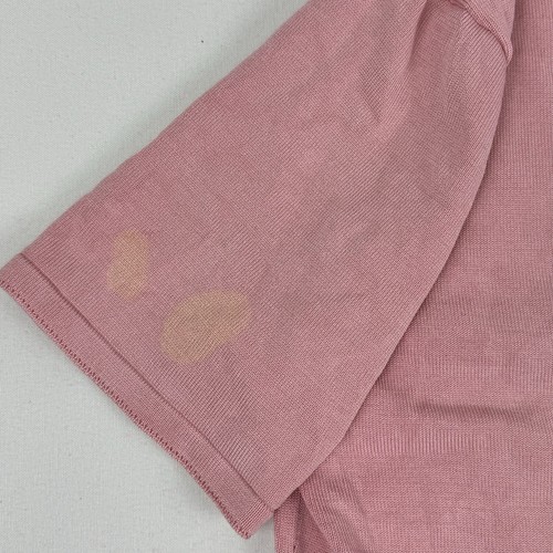 PENDLETON WOMENS PINK SILK BLEND SHORT SLEEVE PULLOVER SWEATER SIZE SMALL *Flaw* - Picture 7 of 8