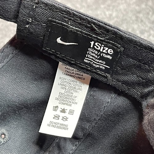 Nike Heritage86 Hat Kids Size (Youth OS) - Black Adjustable Cap (AJ3651-010) - Picture 7 of 7