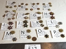 Swarovski Flowers Elements Filigree Brass Rare Baguette Navette Jewelry Findings