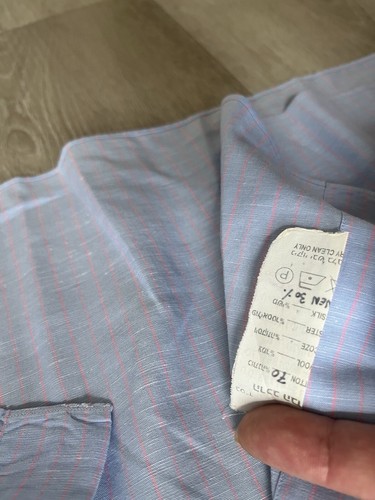 Zilli Men’s Dress Shirt Size 45 - 17/3/4 Made In Italy - Picture 8 of 8