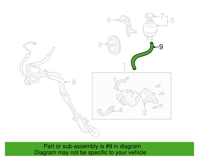 GENUINE OEM LEXUS GS400 GS430 SC430 POWER STEERING RESERVOIR HOSE 44348