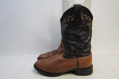 Ariat Mens Size 11 D Black Brown Leather Cowboy Western  display picture 2