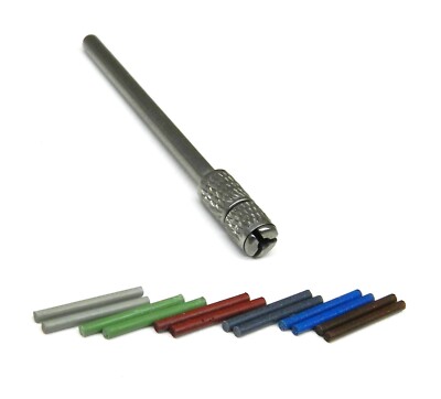 1 mm Silicone Pin Polishing Points Thin 12Pc Assortment 6 Grades & Chuck Mandrel