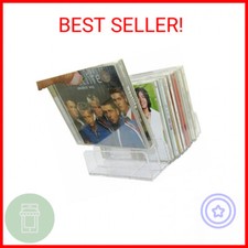 Pmsanzay Clear Acrylic CD DVD Holder CD Storage Box CD Display Rack CD Stand - H