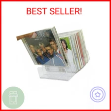Pmsanzay Clear Acrylic CD DVD Holder CD Storage Box CD Display Rack CD Stand - H