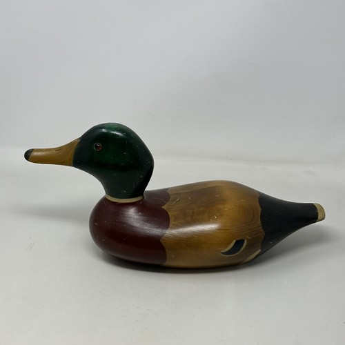 Wooden Duck Hand Carved Painted Ducks Lot Of 2 Bird Decor Signed Ron Fisher 1983 - Picture 14 of 22