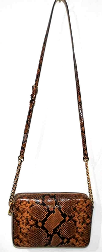 Michael Kors Large Jet Set Snake-Embossed Leather Crossbody Bag - $198 - Picture 2 of 9