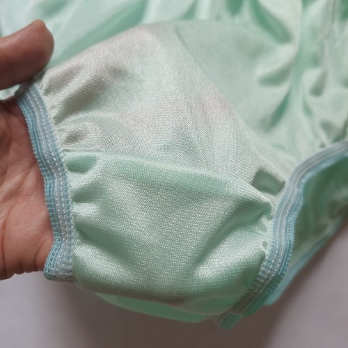 6 Green Nylon Underwear Panties Women Light Silky Soft Briefs High Waist 30-36"L - Picture 4 of 13