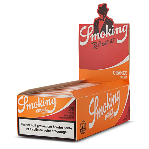 Cartine Smoking Arancia Corte Doppie Regolare Double Orange Da 25 Libretti - Afbeelding 1 van 2