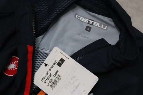 Men’s Castelli CUSTOM Pro Light Wind Vest Size Small BNWT Dark Blue - Picture 10 of 10