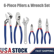 WORKPRO 6PIECES Carbon Steel Pliers Wrench Set Non-Slip Grip Handles Pliers Tool