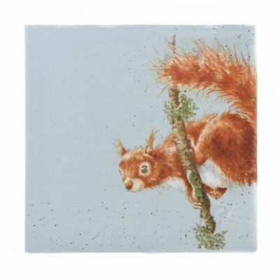 Wrendale Designs The Acrobat Squirrel Servietten m. Eichhörnchen Motiv, Geschenk