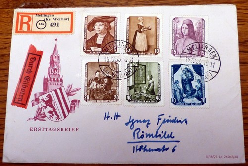 Auswahl DDR FDC 1955 Ersttagsbrief Brief First Day Cover Deutschland Berlin SST - 第 17/46 張圖片