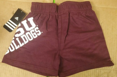 Adidas Mississippi State Bulldogs burgundy kids unisex shorts size L 14 New - Picture 4 of 6