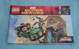 Lego 76004 Marvel Super Heroes Spider Man Spider Cycle Chase Instruction Manual.