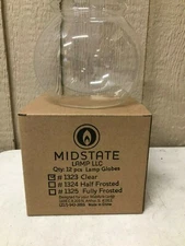 Clear Gas light globe  #1323   For MidState Model 450 Indoor Gas Light 