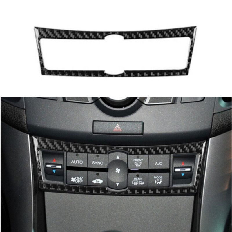 Carbon Firber Interior Climate Control Panel Trim Cover For Acura TSX 2009-2014