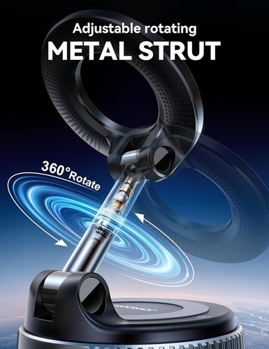 Magnetic Vacuum Suction Cup Car Phone Holder Mount 360° Adjustable for MagSafe - Picture 5 of 7