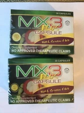 2 BOXES OF  MX3 PLUS With L-CARNITINE & Q10,  30 CAPSULES EACH BOX