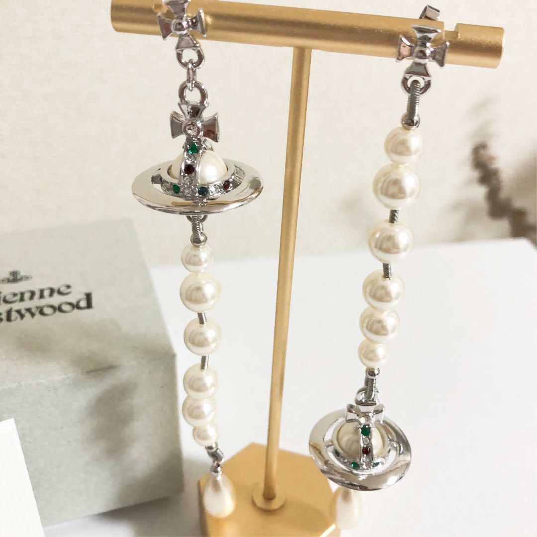 Vivienne Westwood Broken Pearl Earrings Shiver &Gold Long Vivienne Westwood Broken Pearl Earrings Shiver &Gold Long
