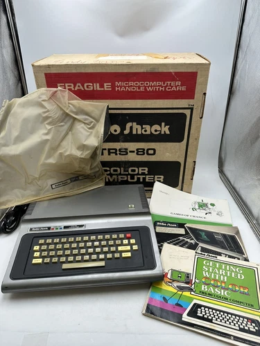 Radio Shack TRS-80 26-3001 Color Computer 16K Untested RARE + Manuals + Orig Box