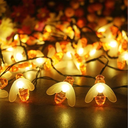 Solar Power Bee LED String Light Waterproof Garden Path Yard Decor Lamp Outdoor - Picture 33 of 42